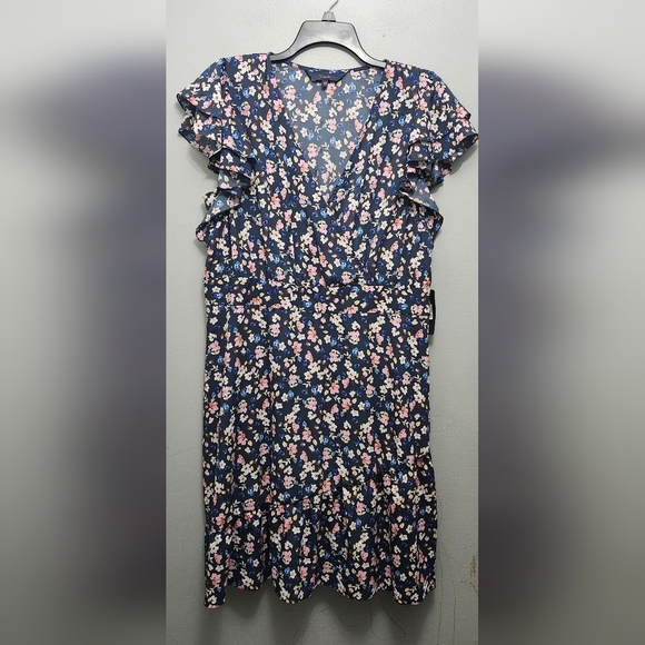 RACHEL Rachel Roy Dresses & Skirts - Rachel by Rachel Roy women's midi dress size 18W floral blue new with ta…